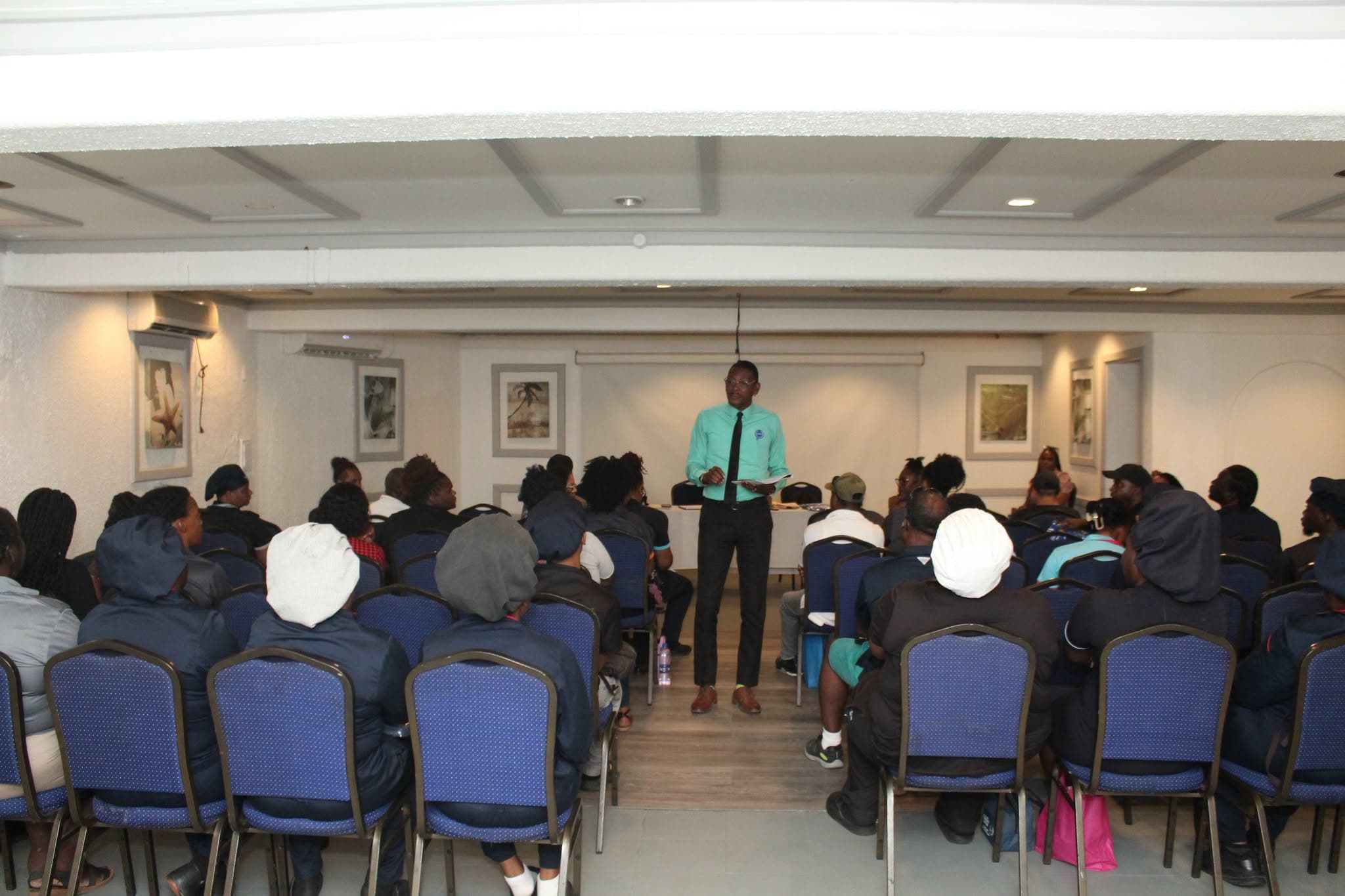 abwu visiting jolly beach workers