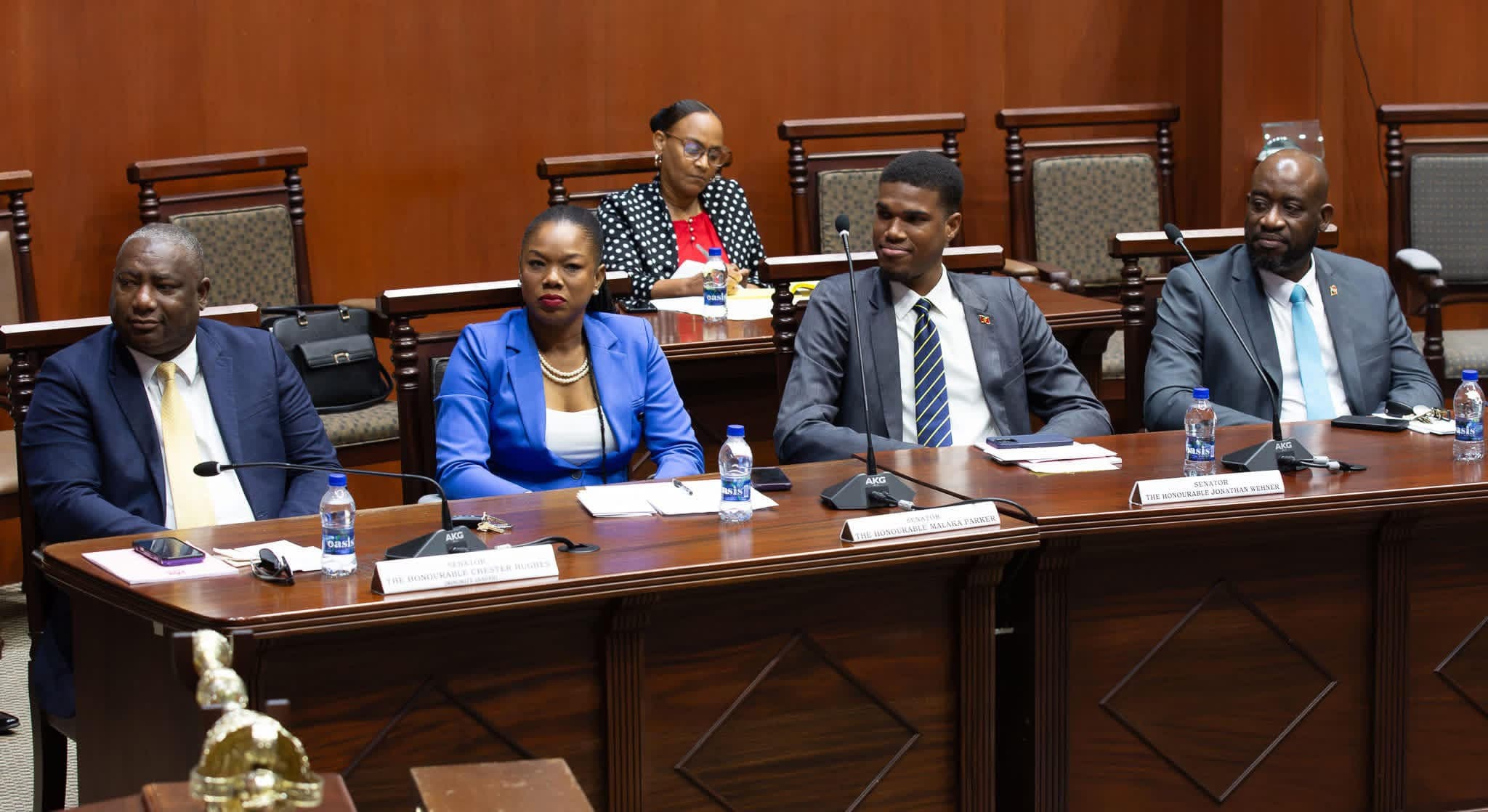 Opposition Senators inside parliament