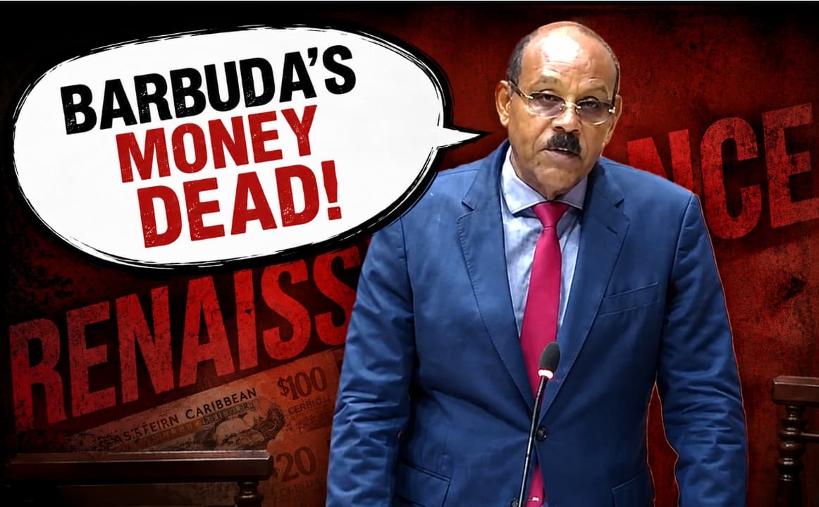 gaston saying barbuda money dead