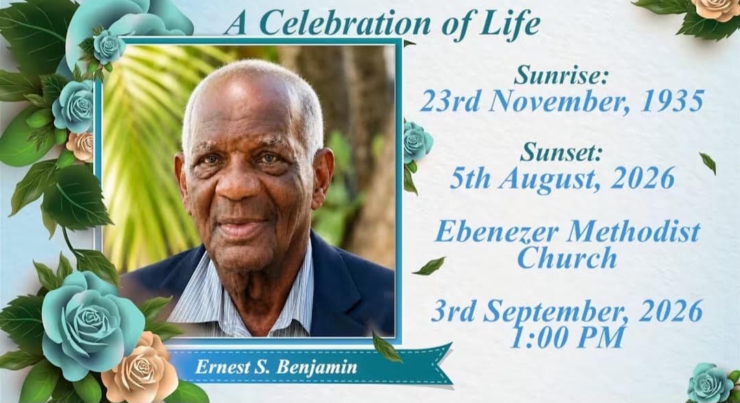 ernest benjaminn death announcement