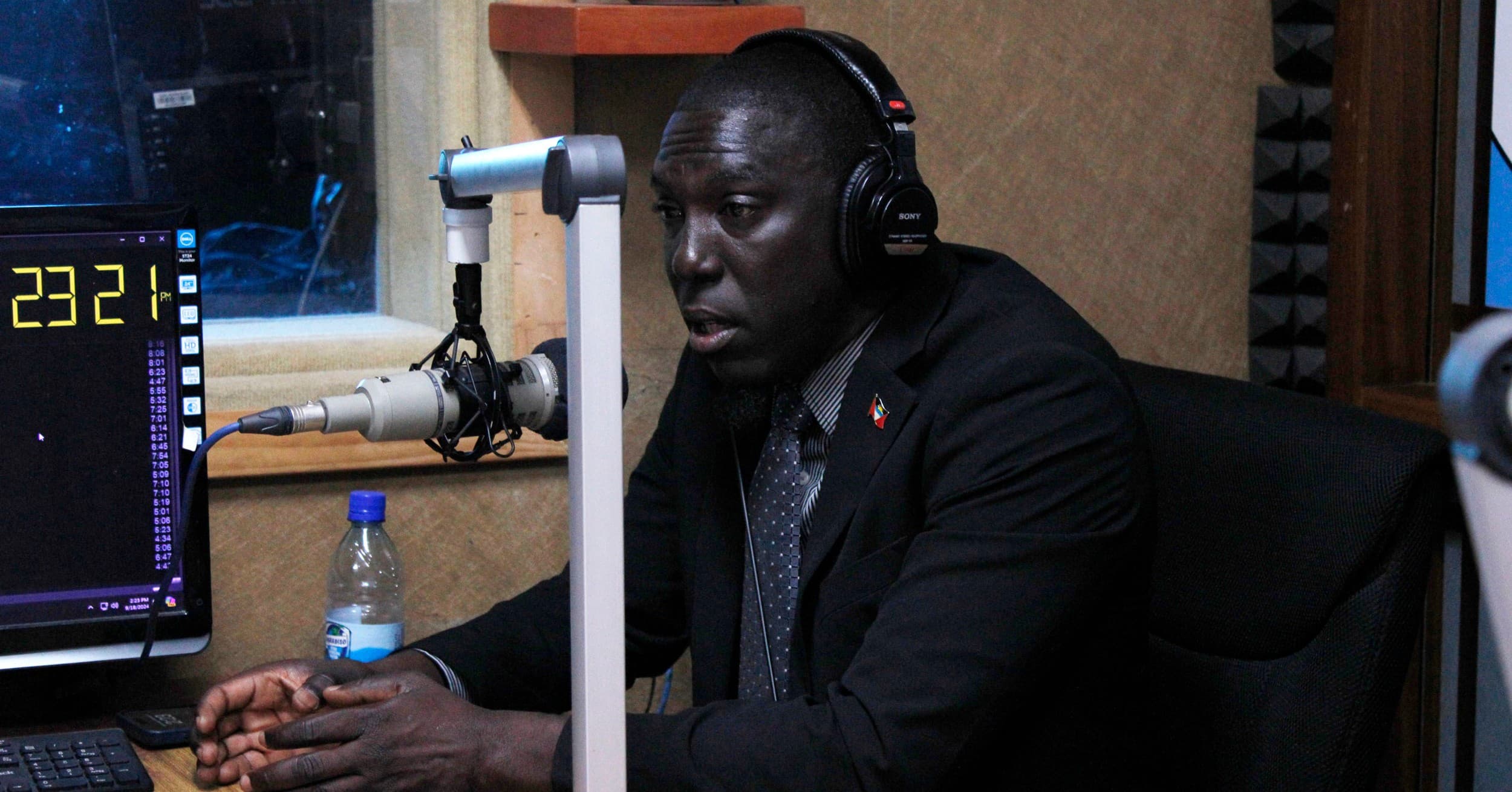 Pringle in observer radio studio