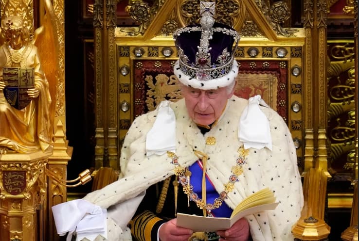 king charles delivering throne speech