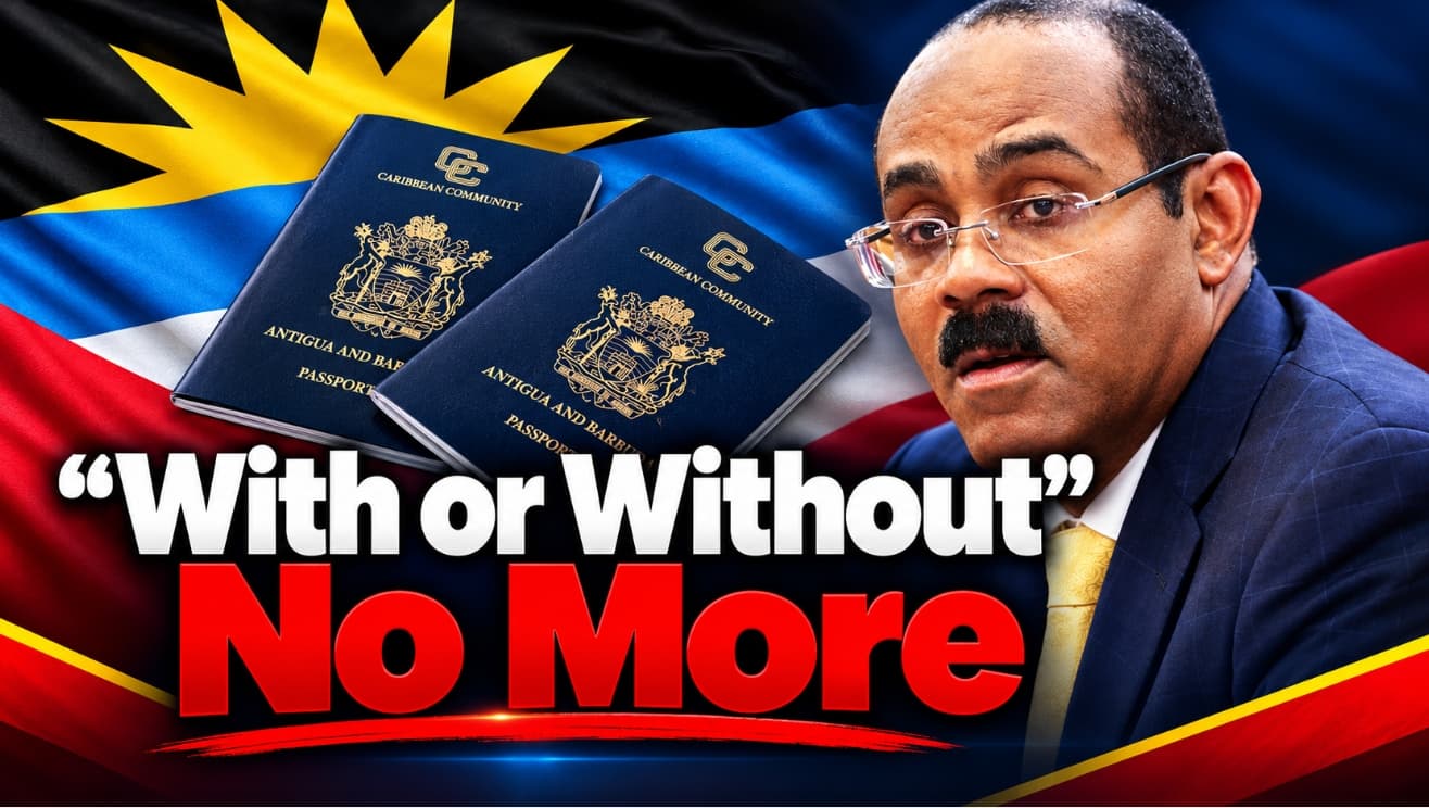 with or without no more gaston passports and antigua flag