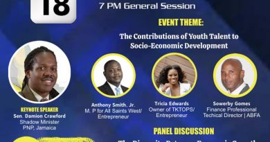 Jamaican Senator Damion Crawford to address UPP youth forum, while panel will speak to young people’s economic issues